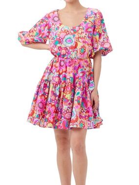 Trina Turk Bara 2 Silk Dress In Multi